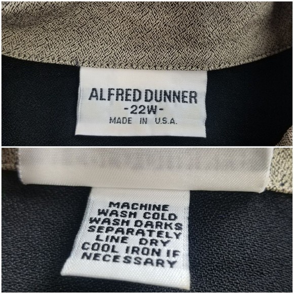 Vintage 80s Alfred Dunner Button Up Short Sleeve Shirt Top Women 22W Colorblock - Picture 4 of 15